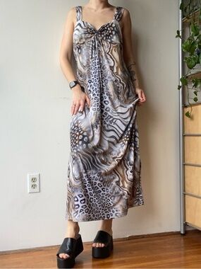 Lana Lee Y2K animal print maxi dress - made in Canada